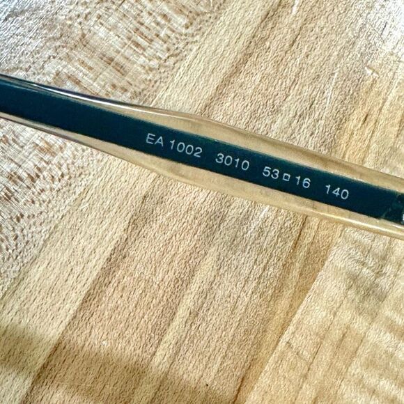 Emporio Armani Silver metal Frame Eyeglasses. Charcoal arms. - Picture 6 of 9